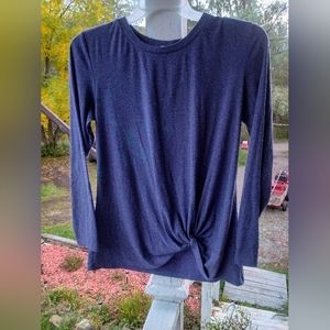 Yibarton Long Sleeve Tie Front Top